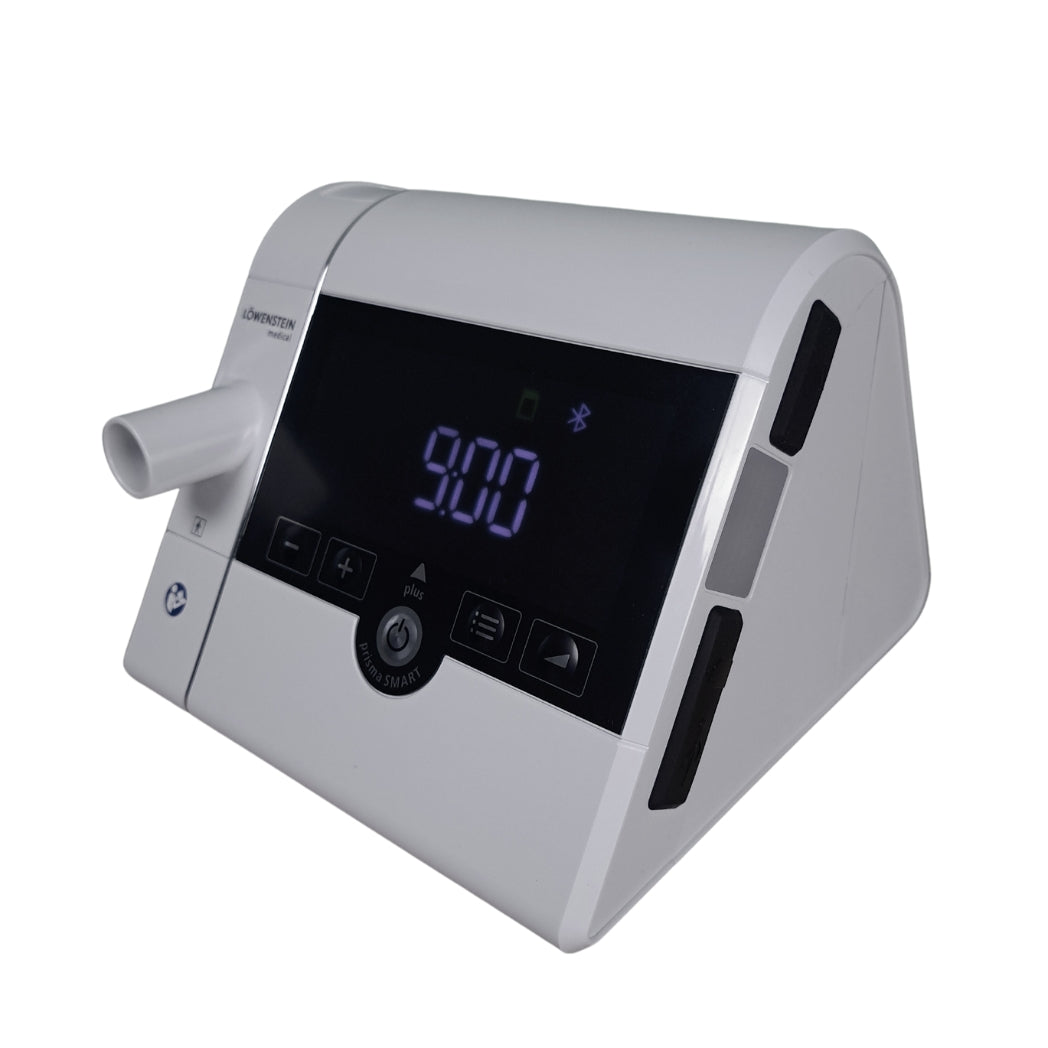 Prisma Smart Plus CPAP device front view angled left