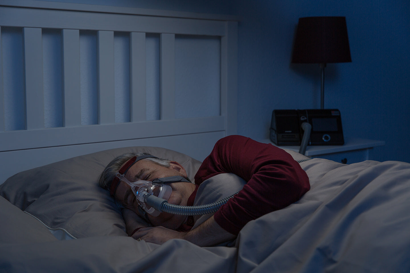 Maskenkissen für CARA CPAP Full Face Maske, in Benutzung