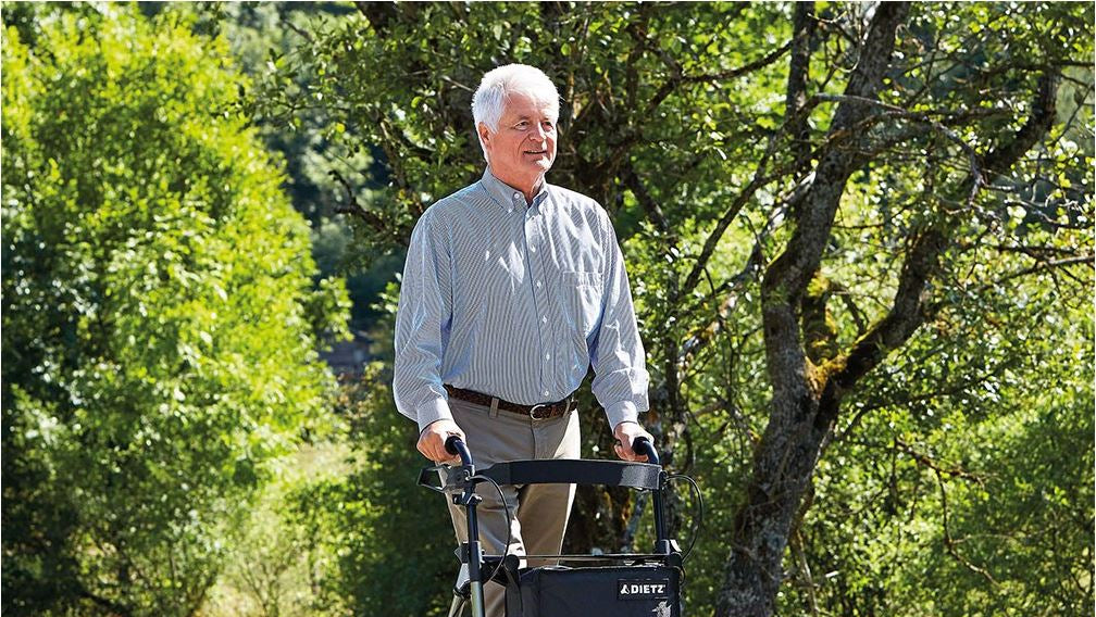 Dietz TAiMA M GT lightweight rollator foldable in use