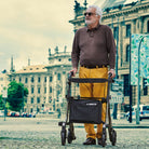 Dietz TAiMA M GT lightweight rollator in use in the city