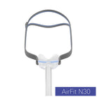 Masque nasal ResMed Airfit N30, ensemble de masque avec valve d'expiration standard, incluant un bourrelet de masque S + M, incluant un bandeau