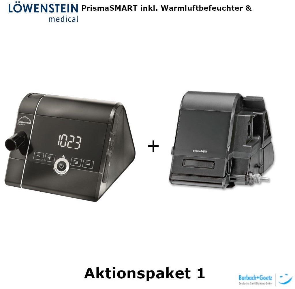 Löwenstein prisma SMART APAP sleep apnea therapy device - promotional package 1 (including heated humidifier)