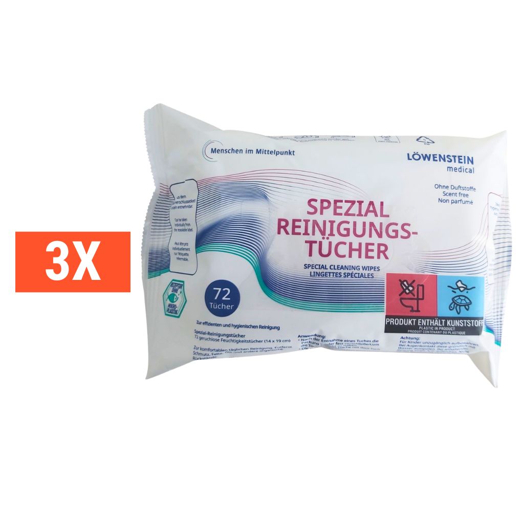 3X CPAP cleaning wipes from Löwenstein Medical NEUTRAL
