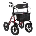 Dietz Taima XC Air rollator rouge avec sangle dorsale incluse