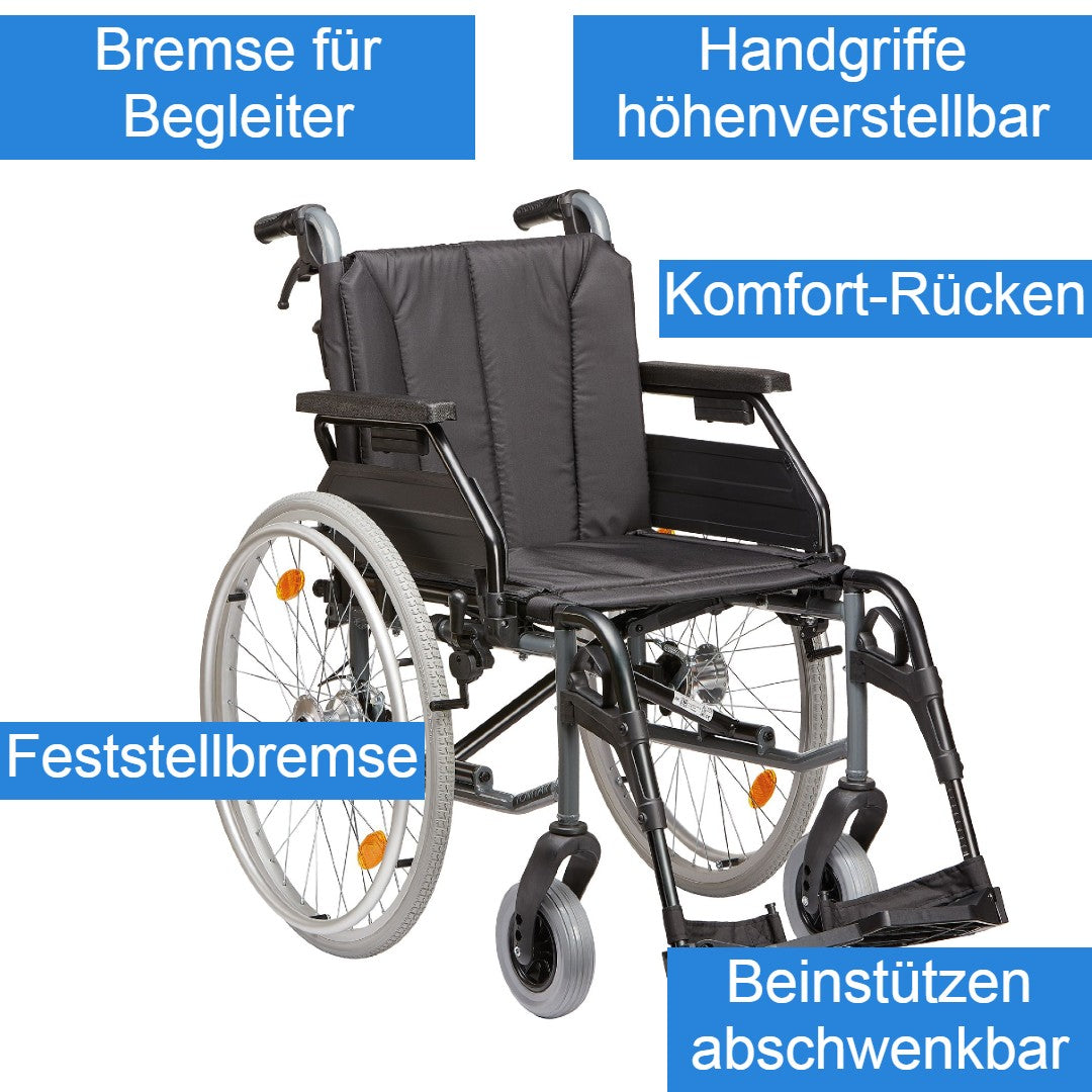 TomTar MR-LG-TB sedia a rotelle leggera in alluminio