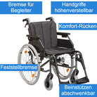 TomTar MR-LG-TB Fauteuil roulant léger en aluminium