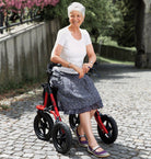 Dietz Taima XC Air rollator rouge avec sangle dorsale incluse